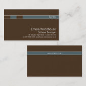 Syntaxis Chocolade Brown & Cadet Blue Visitekaartje (Voorkant / Achterkant)