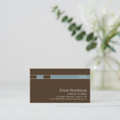 Syntaxis Chocolade Brown & Light Steel Blue Visitekaartje (Staand voorkant)