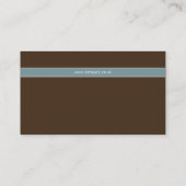 Syntaxis Chocolade Brown & Light Steel Blue Visitekaartje (Achterkant)