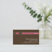 Syntaxis Chocolade Brown & Violet Red Visitekaartje (Staand voorkant)