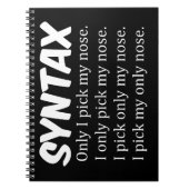Syntaxis Funny Nose Picking Notitieboek (Voorkant)