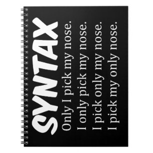Syntaxis Funny Nose Picking Notitieboek