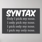 Syntaxis Funny Nose Picking Poster (Voorkant)