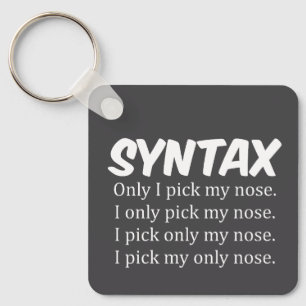 Syntaxis Funny Nose Picking Sleutelhanger