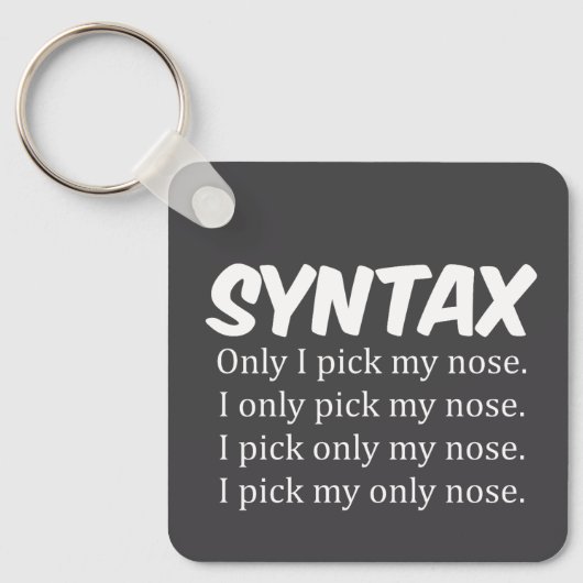 Syntaxis Funny Nose Picking Sleutelhanger (Voorkant)