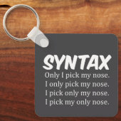 Syntaxis Funny Nose Picking Sleutelhanger (Voorkant)