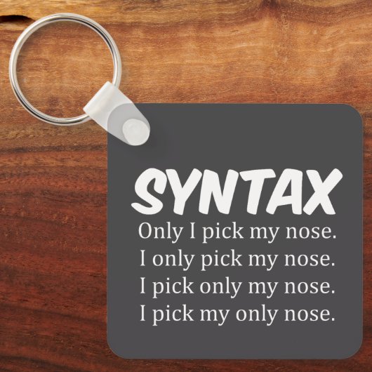 Syntaxis Funny Nose Picking Sleutelhanger (Voorkant)