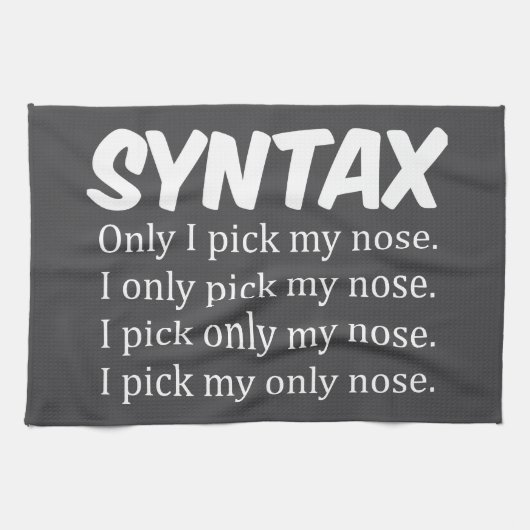 Syntaxis Funny Nose Picking Theedoek (Horizontaal)