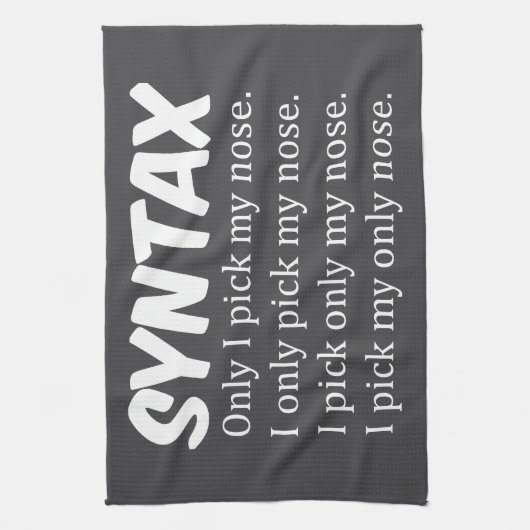 Syntaxis Funny Nose Picking Theedoek (Verticaal)