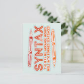 Syntaxis Grammatica Grammatica Briefkaart (Staand voorkant)