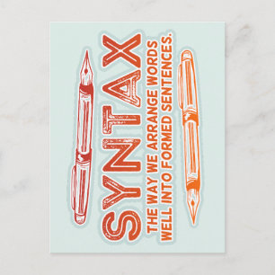 Syntaxis Grammatica Grammatica Briefkaart