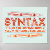 Syntaxis Grammatica Grammatica Poster (Voorkant)