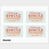 Syntaxis Grammatica Grammatica Rechthoekige Sticker (Vel)