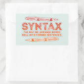 Syntaxis Grammatica Grammatica Rechthoekige Sticker (Tas)
