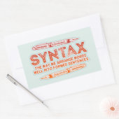 Syntaxis Grammatica Grammatica Rechthoekige Sticker (Envelop)
