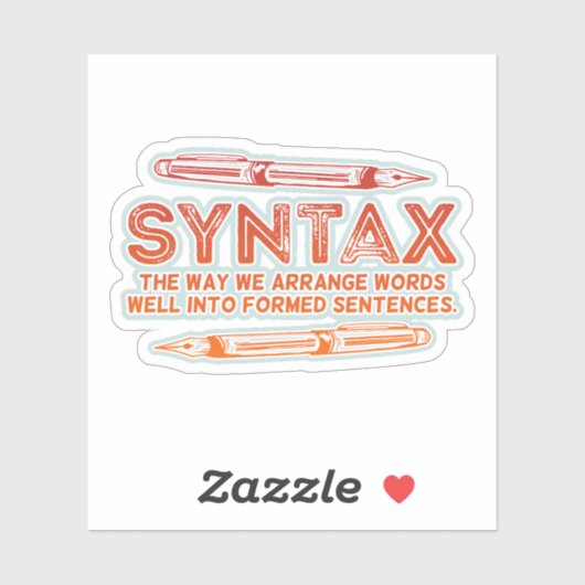 Syntaxis Grammatica Grammatica Sticker (Vel)