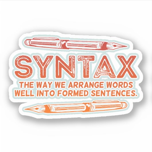 Syntaxis Grammatica Grammatica Sticker (Voorkant)