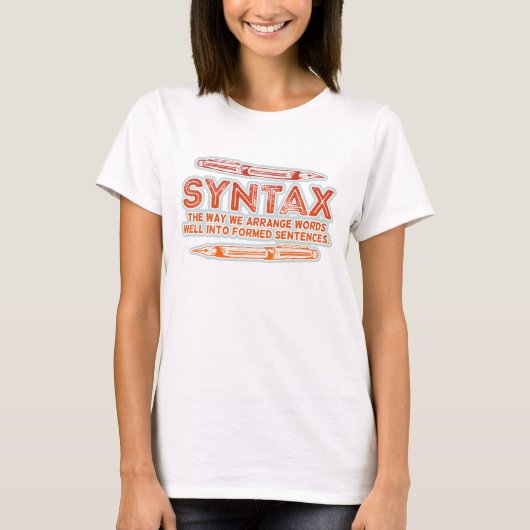 Syntaxis Grammatica Grammatica T-shirt (Voorkant)