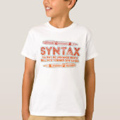 Syntaxis Grammatica Grammatica T-shirt (Voorkant)