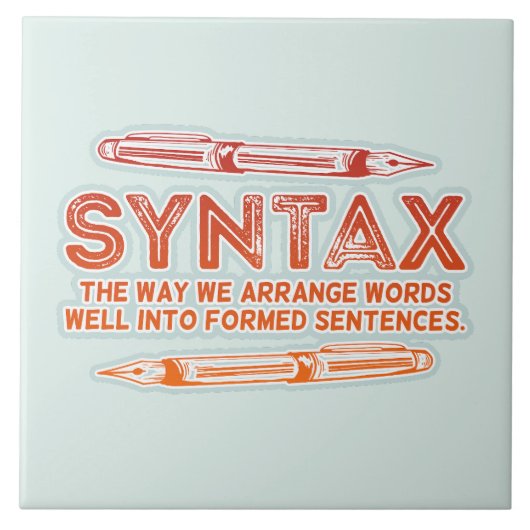 Syntaxis Grammatica Grammatica Tegeltje (Voorkant)