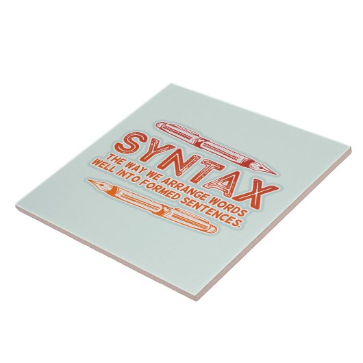 Syntaxis Grammatica Grammatica Tegeltje (Zijkant)