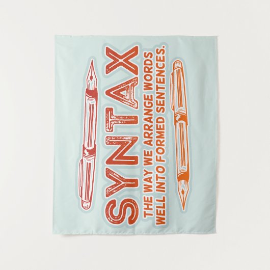 Syntaxis Grammatica Grammatica Wandkleed (Voorkant)