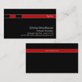 Syntaxis zwart-wit en rood visitekaartje (Voorkant / Achterkant)