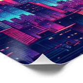 Synth City Silhouette Perfect Poster (Hoek)