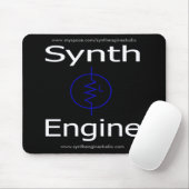 Synth Engine Mousepad (zwart) Muismat (Met muis)