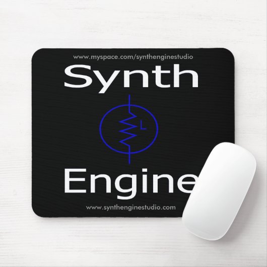Synth Engine Mousepad (zwart) Muismat (Met muis)