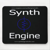 Synth Engine Mousepad (zwart) Muismat (Voorkant)