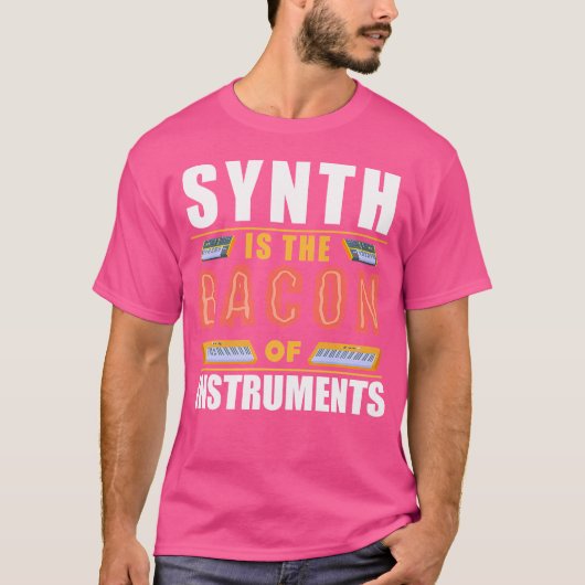 Synth is het bacon van de instrumentenserie Synth T-shirt (Voorkant)