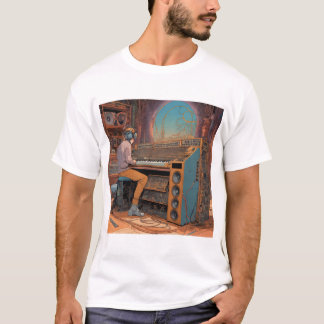 Synth Odyssey over muziek geïnspireerd door mobius T-shirt