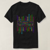 Synth Piano Techno Synthesizer Analoog toetsenbord T-shirt (Design voorkant)