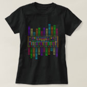 Synth Piano Techno Synthesizer Analoog toetsenbord T-shirt (Design voorkant)