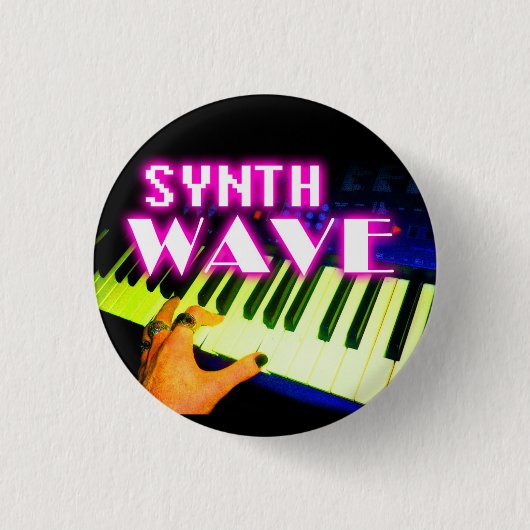 Synth Wave Button (Voorkant)