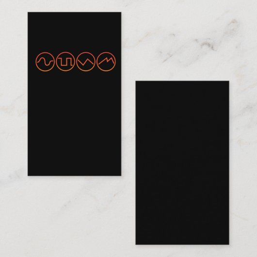 Synth Wave Synthesizer elektronica-muziekproducent Visitekaartje (Voorkant / Achterkant)