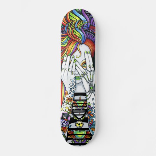Synthea Psytrance Disk Jockey Tattoo Schaats Deck Skateboard (Voorkant)