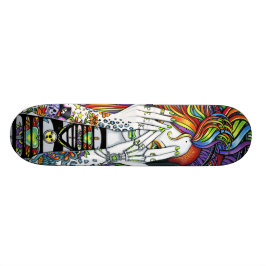Synthea Psytrance Disk Jockey Tattoo Schaats Deck Skateboard