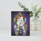 Synthea Psytrance Tattoo Schijf Jockey Fae Briefka Briefkaart (Staand voorkant)