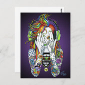 Synthea Psytrance Tattoo Schijf Jockey Fae Briefka Briefkaart (Voorkant / Achterkant)