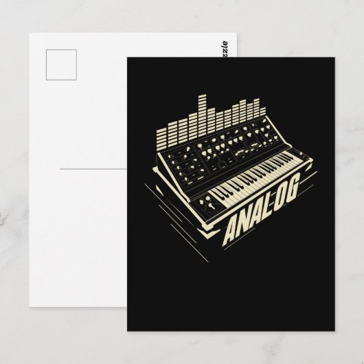 Synthesizer analoge trommelmachine briefkaart (Voorkant / Achterkant)