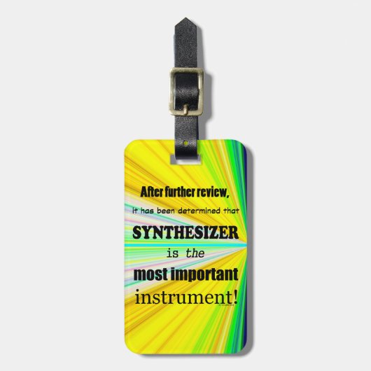 Synthesizer Belangrijkste instrument Bagagelabel (Voorkant verticaal)