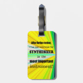 Synthesizer Belangrijkste instrument Bagagelabel (Achterkant verticaal)