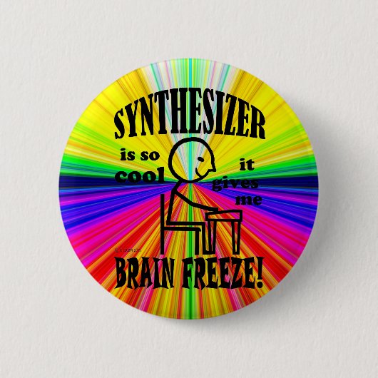 Synthesizer, Brain Freeze Ronde Button 5,7 Cm (Voorkant)