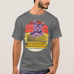 Synthesizer & Cat  analoog syntheseonderzoek T-shirt