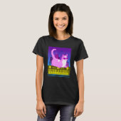  Synthesizer Cat Retro Synth Vaporwave Keyboard T-shirt (Voorkant volledig)