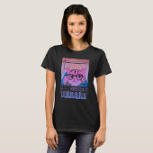 Synthesizer Cat Retro Synth Vaporwave Keyboard T-shirt (Voorkant volledig)