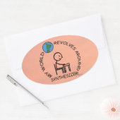 Synthesizer - De wereld spoelt rond ovaal Sticker  (Envelop)