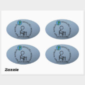 Synthesizer - De wereld spoelt rond ovaal Sticker  (Vel)